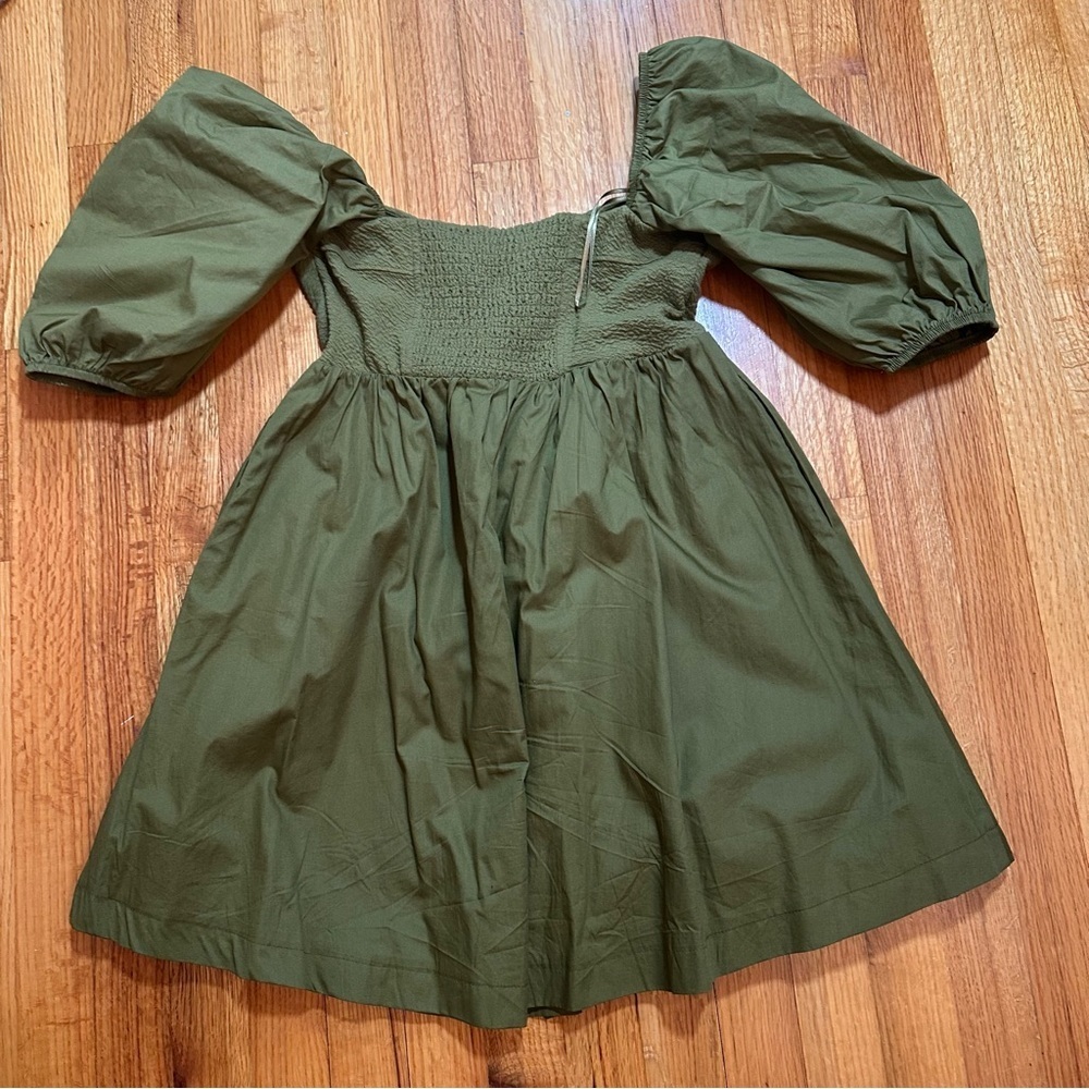 Anthropologie Maeve Puff-Sleeved Sweetheart Mini Dress. Size XS (b2) - Picture 7 of 11